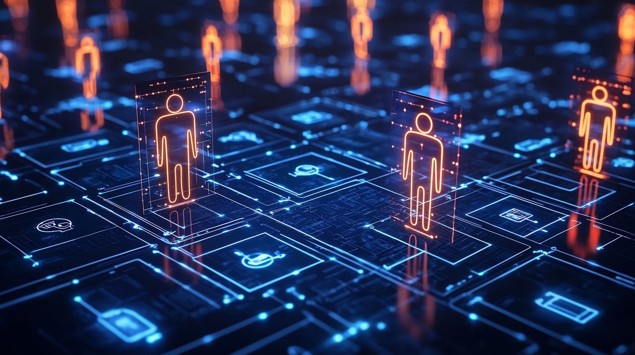 Futuristic AI Powered Recruitment Algorithm Sorting Through Job Applications with Precision